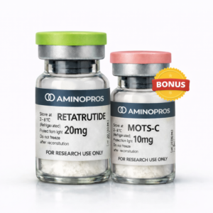 Retatrutide AminoPros lyophilized research peptide vial