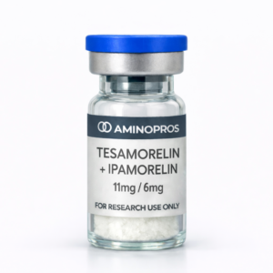 Tesamorelin Ipamorelin blend 11mg 6mg peptide for laboratory research. Dual peptide formulation designed for controlled studies and research applications.